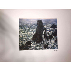 Litografía de Claude Monet fuera del juego 50x70 cm