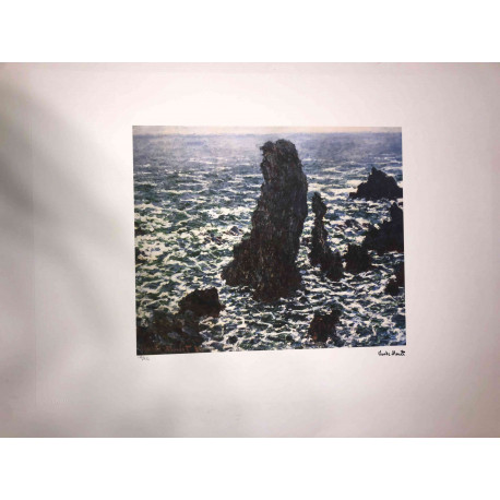 Litografía de Claude Monet fuera del juego 50x70 cm
