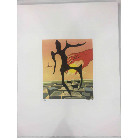 Man Ray Off set litho 50x65 cm gecertificeerd