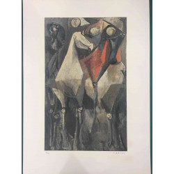 Litografía Marino Marini off set 50x70 cm certificada