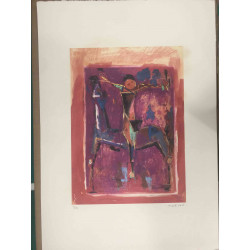 Litografía Marino Marini off set 50x70 cm certificada