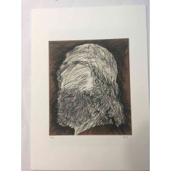 Mario Ceroli Lithografie off set 50x65 cm gecertificeerd