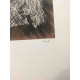 Mario Ceroli Lithografie off set 50x65 cm gecertificeerd