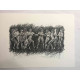 Mario Ceroli Lithografie off set 50x65 cm gecertificeerd