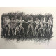 Mario Ceroli Lithografie off set 50x65 cm gecertificeerd