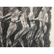 Mario Ceroli Lithografie off set 50x65 cm gecertificeerd