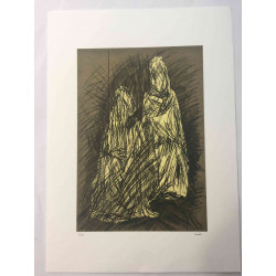 Mario Ceroli Lithographie Offset 50x65 cm zertifiziert