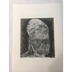 Mario Ceroli Lithografie off set 50x65 cm gecertificeerd