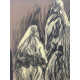 Mario Ceroli Lithografie off set 50x65 cm gecertificeerd