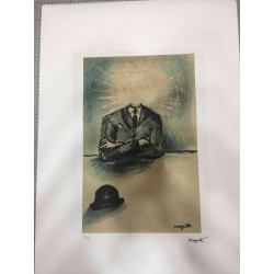 Rene Magritte 50x70 cm-ko litografia-sorta ziurtatua