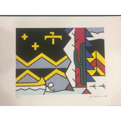 Litografická súprava Roy Lichtenstein certifikovaná 50x35 cm