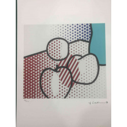 Roy Lichtenstein 50x35 cm-ko off-set litografia ziurtagiria