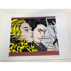 Roy Lichtenstein Lithographie hors set 50x35 cm certifiée