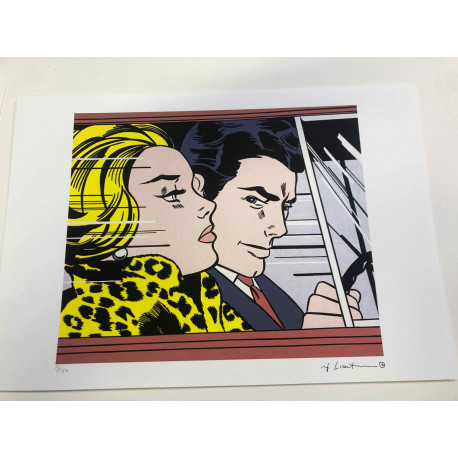 Roy Lichtenstein Lithographie hors set 50x35 cm certifiée