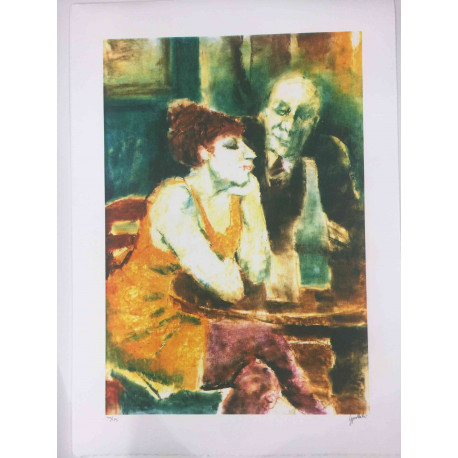Remo Squillantini Off set lithograph cm 50x70 certified