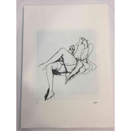 Renato Guttuso Off-set 50x70 cm-ko litografia ziurtagiria