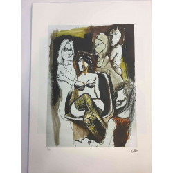 Renato Guttuso Offsetowa litografia 50x70 cm certyfikowana