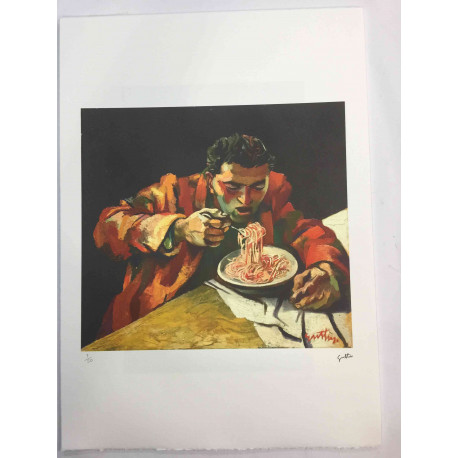 Renato Guttuso Litografía Offset 50x70 cm certificada