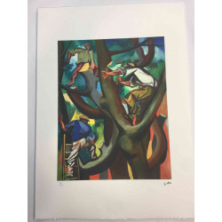 Renato Guttuso Offsetowa litografia 50x70 cm certyfikowana