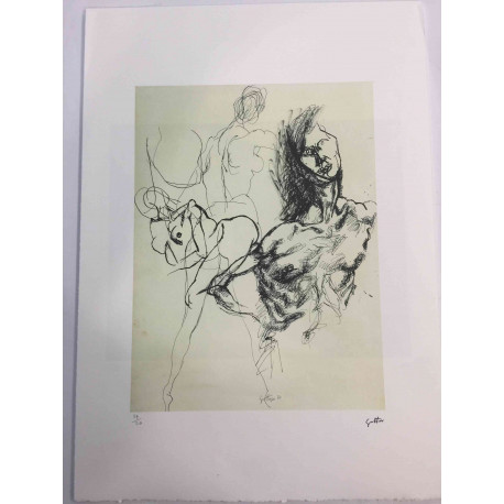 Renato Guttuso Litografía Offset 50x70 cm certificada