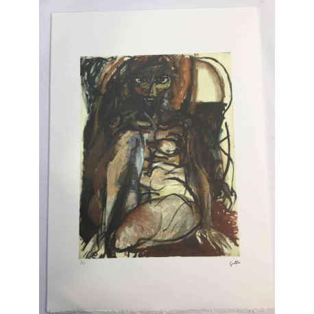 Renato Guttuso Offsetowa litografia 50x70 cm certyfikowana