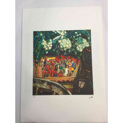 Renato Guttuso Offsetowa litografia 50x70 cm certyfikowana