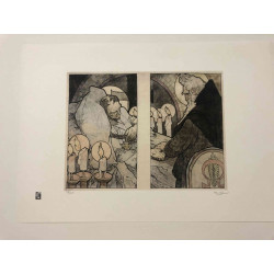 Litografia Alphonse'a Muchy off-setowa o wymiarach 50x70 cm