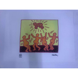 Keith Haring Lithograph off set 50x70 cm certified