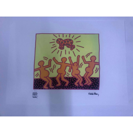 Keith Haring Lithograph off set 50x70 cm certified