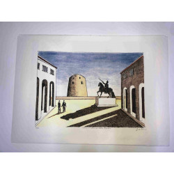 Litografía Giorgio De Chirico 50x70 cm firma a lapis