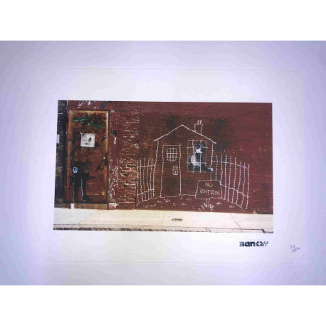 Zestaw offsetowy litografii Banksy'ego o wymiarach 50x35 cm z podpisem, wydanie POW