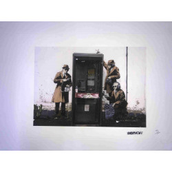 Zestaw offsetowy litografii Banksy'ego o wymiarach 50x35 cm z podpisem, wydanie POW