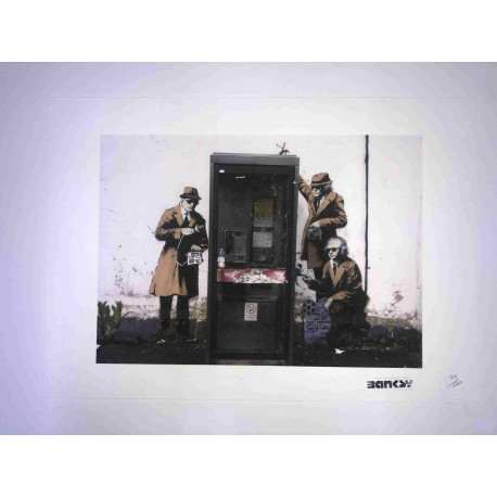 Zestaw offsetowy litografii Banksy'ego o wymiarach 50x35 cm z podpisem, wydanie POW