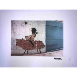 Zestaw offsetowy litografii Banksy'ego o wymiarach 50x35 cm z podpisem, wydanie POW
