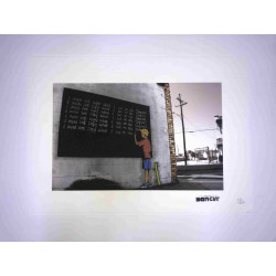 Zestaw offsetowy litografii Banksy'ego o wymiarach 50x35 cm z podpisem, wydanie POW