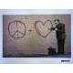 Zestaw offsetowy litografii Banksy'ego o wymiarach 50x35 cm z podpisem, wydanie POW