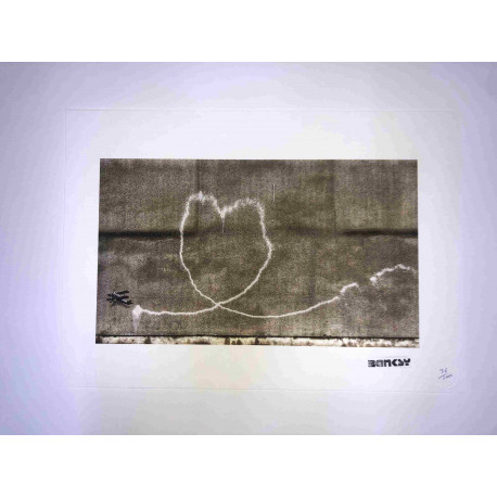 Zestaw offsetowy litografii Banksy'ego o wymiarach 50x35 cm z podpisem, wydanie POW