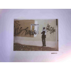 Zestaw offsetowy litografii Banksy'ego o wymiarach 50x35 cm z podpisem, wydanie POW