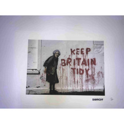 Zestaw offsetowy litografii Banksy'ego o wymiarach 50x35 cm z podpisem, wydanie POW