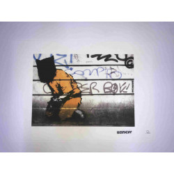 Zestaw offsetowy litografii Banksy'ego o wymiarach 50x35 cm z podpisem, wydanie POW