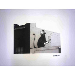 Zestaw offsetowy litografii Banksy'ego o wymiarach 50x35 cm z podpisem, wydanie POW