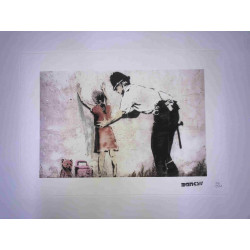 Zestaw offsetowy litografii Banksy'ego o wymiarach 50x35 cm z podpisem, wydanie POW
