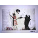 Zestaw offsetowy litografii Banksy'ego o wymiarach 50x35 cm z podpisem, wydanie POW