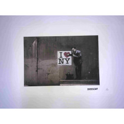Zestaw offsetowy litografii Banksy'ego o wymiarach 50x35 cm z podpisem, wydanie POW