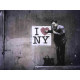 Zestaw offsetowy litografii Banksy'ego o wymiarach 50x35 cm z podpisem, wydanie POW