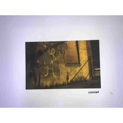 Zestaw offsetowy litografii Banksy'ego o wymiarach 50x35 cm z podpisem, wydanie POW