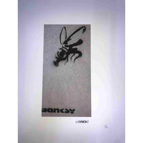 Zestaw offsetowy litografii Banksy'ego o wymiarach 50x35 cm z podpisem, wydanie POW