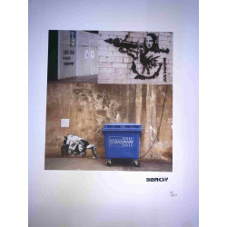 Zestaw offsetowy litografii Banksy'ego o wymiarach 50x35 cm z podpisem, wydanie POW