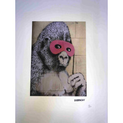 Zestaw offsetowy litografii Banksy'ego o wymiarach 50x35 cm z podpisem, wydanie POW