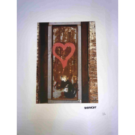 Zestaw offsetowy litografii Banksy'ego o wymiarach 50x35 cm z podpisem, wydanie POW